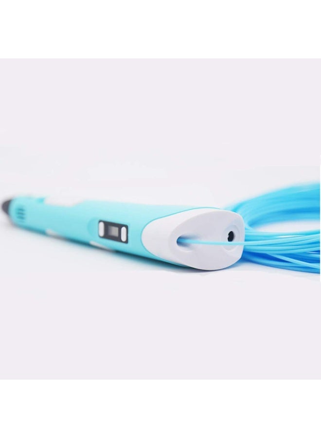 قلم طباعة ثلاثية الأبعاد بشاشة LCD - قلم رسم إبداعي للأطفال والكبار - متوافق مع خيوط PLA/ABS مقاس 1.75 مم - تحكم ذكي في درجة الحرارة والسرعة - هدية فنية وحرفية (أزرق سماوي) - Image 5